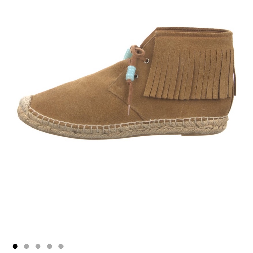 Saint Laurent Suede Fringe Boots